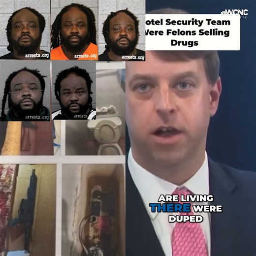 🚨OH. MY. GOSH!!!The FBI has confirmed that a Charlotte NC hotel hired a "security team" of 15-TIME ARRESTED CONVICTED FELONS who dealt FENTANYL, COCAINE, and GUNS... ...in their uniforms AT THE HOTEL!!!The owner ignored a MIND-BOGGLING 590 POLICE CALLS since January of 2024 and allegedly ran a "farmer's market for drugs and guns."The FBI seized more than 1,700 GRAMS of fentanyl and cocaine.11 people have now been charged and the federal government is moving to SEIZE the ENTIRE HOTEL.How the HEL