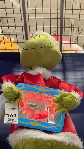 $169 Grinch w Heart Musical Animatronic 4' Dr. Seuss How the Grinch Stole Christmas Decoration@Lowes
