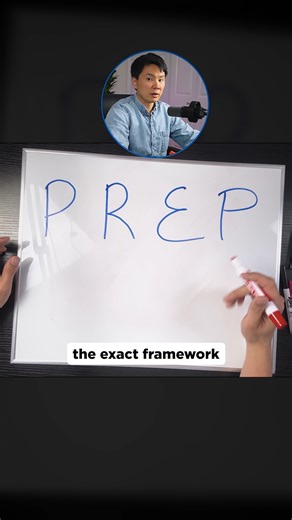 Preston Chin on Instagram: "Use PREP to sound brilliant on the spot. Comment the number "78" below to get my guide on training your brain to stop freezing when you feel unprepared in the moment."