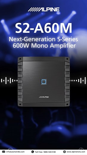 🎶 Power Up Your Drive with the Next-Gen Alpine S-Series Amplifiers 🚗💥 From 600W to a massive 1200W, Alpine brings you unmatched clarity, bass & power for every ride. 🚗🎶 ⚡ Mono Power. Multi-Channel Precision. Pure Performance. 🔥 S2-A60M – 600W Mono Amplifier 🔥 S2-A55V – 5-Channel Amplifier 🔥 S2-A36F – 4-Channel Amplifier 🔥 S2-A120M – 1200W Mono Amplifier 🔊 Crisp. Clear. Powerful. 🔊 Built for audiophiles, designed for every ride. ⚡ Experience Class D Performance ⚡ Feel the beat from 10H