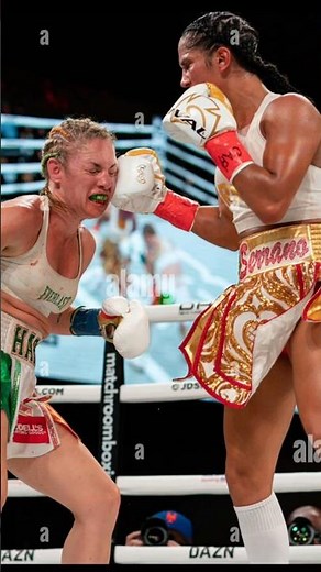 Amanda Serrano vs Cheyenne Hanson Fight Highlights - Serrano vs Hanson Highlights #shorts