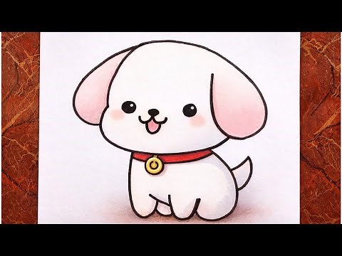 Easy PENCIL Sketch of a Cartoon Dog 🐶