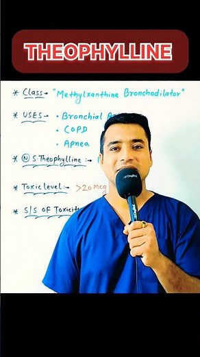Theophylline Drug | Mechanism, Uses, Side Effects, Toxicity, Nursing Intervention