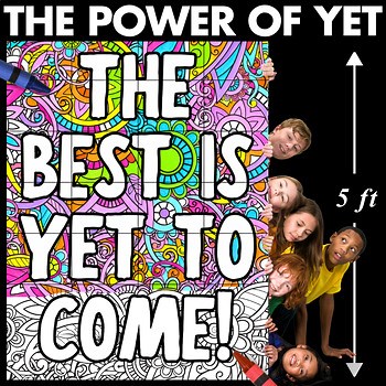 Power of Yet Collaborative Poster Activity | Fun Growth Mindset Bulletin Board