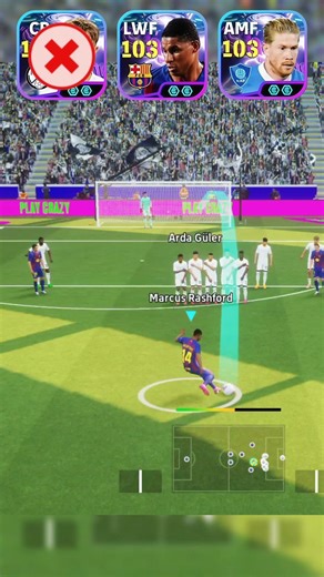 Huijsen vs Rashford vs De Bruyne Free-kick Challenge 🥶✨ #efootball2026 #efootball2025 #shorts