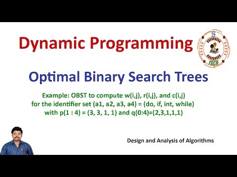 Optimal Binary Search Tree using Successful and Unsuccessful Search Probability || DP || DAA
