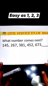 5.2K reactions · 576 shares | Civil Service Exam 2024 Number Pattern #civilserviceexam2024 #CSE #civilserviceexam #mathematics | Ron Robert Pecaña | Facebook