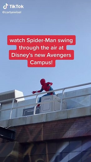 284K views · 3.3K reactions | ¡Primer vistazo a Spider-Man en en Avengers Campus en Disneyland! Así es como se ve el Spider-Man que se puede encontrar en el Avengers Campus de Disneyland en California. El show sirve como una introducción a la nueva sección del parque, y combina a varios acróbatas y un animatrónico ultra avanzado para hacer las piruetas más peligrosas. Video: carlyewisel Juarsenal | MoAv | Facebook