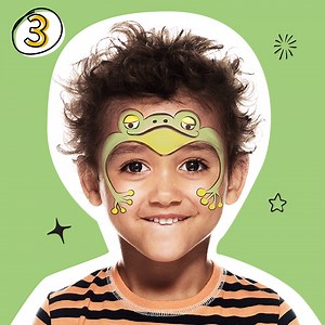 We’re celebrating woodland creatures this autumn… so say hello to Mr Frog! 🐸 This green and hoppy face will bring an instant smile. Find out how to paint it with our simple step-by-step tutorial here > https://goo.gl/Q231La | Snazaroo