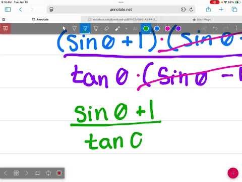 Precal 1.13.26 simplifying and verifying trig functions