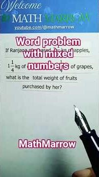How to solve word problem with mixed numbers #MathMarrow