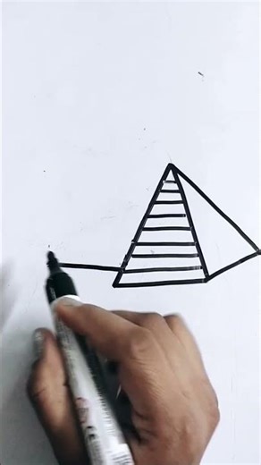 How to draw a pyramid #howtodraw #kidsdrawing #shorts ‪@PalakEducationArts‬