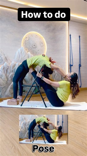 Yoga with partner. #vaibhavlaxmijhala #partneryoga #ytshorts #viral #backbend #acroyoga #love #yoga