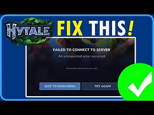 Fix Hytale Failed to connect to server | Fix An unexpected error occurred in Hytale