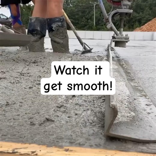 Concrete Finish With a Power Screed!