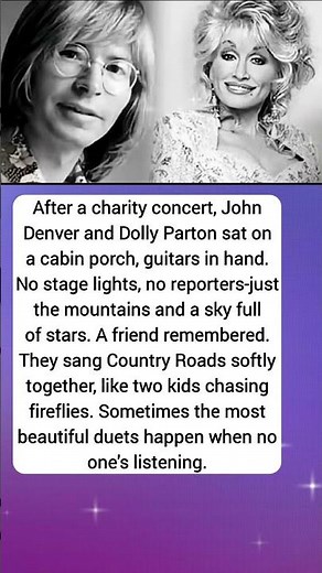 John Denver & Dolly Parton Sang Together Under the Stars...