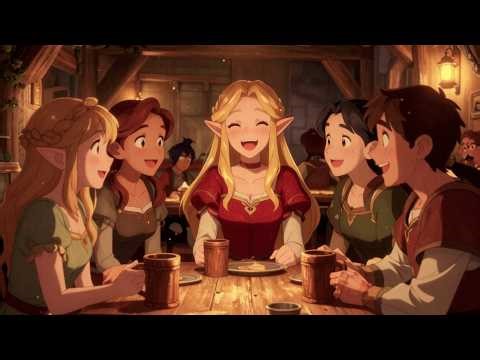 Epic Medieval Tavern Night | DnD Fantasy Music with Fireplace & Crowd Sounds