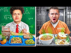 EATING SCHOOL AND JAIL FOOD ONLY FOR 24 HOURS