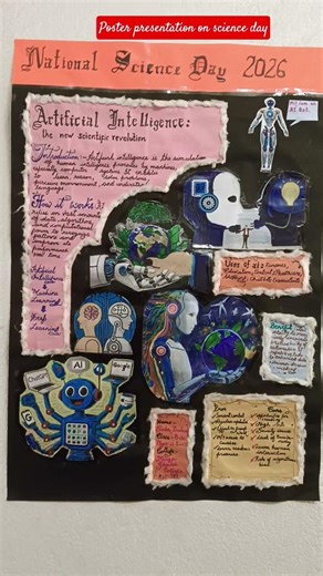 posters presentation on science day #artificialintelligence #college #biotechnology