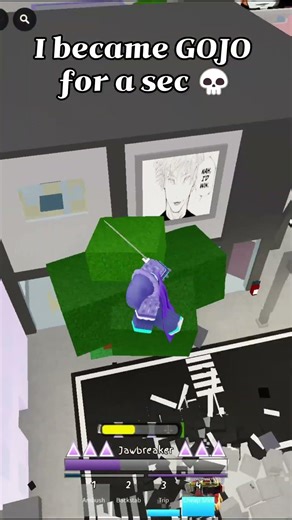 I became GOJO for a sec 💀 #jjs #jjk #algorithm #roblox #viral #gojo #fypシ #funny #memes #shorts #tsb