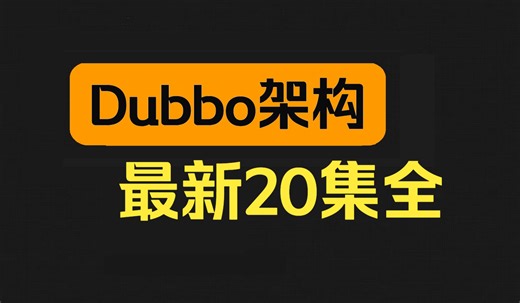 新版Java分布式框架Dubbo快速入门教程（20集全）