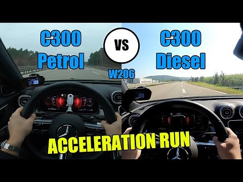 C300 vs. C300d (W206) | 100-200km/h & 0-100km/h | ACCELERATION | CarPerformance Media