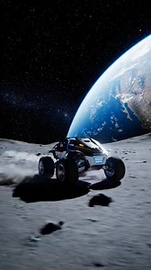 🌌 Moon Chase: The Roar in Silence 🚀🌕 Witness the Lunar Roar glide across the silent moon — dust lifting, stars sparkling, and Earth glowing above. A cinematic journey beyond limits. 🚀🌕✨ #NASA #spaceexploration #sky | Space Xplore