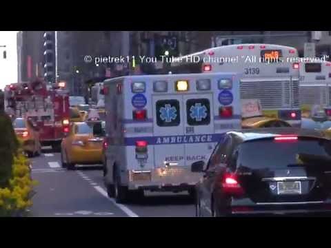 Responding ambulances of New York 2014 spring collection - lights, rumbler sirens and horns HD ©
