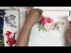 Watercolor/Aquarela - Demo - Red Rose