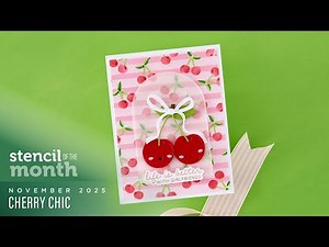 Spellbinders November 2025 Stencil of the Month – Cherry Chic