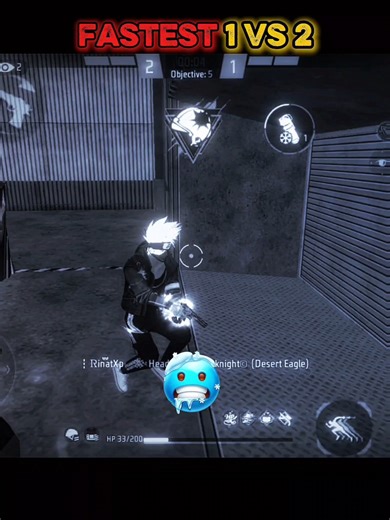 Fastest 1vs2 😏🗿#freefirehighlights #freefire #shortsfreefire #tutorial