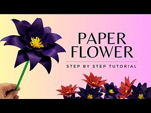 Realistic Paper Flower: Step-by-Step Tutorial - Easy Origami Flower for Beginners - DIY Flower