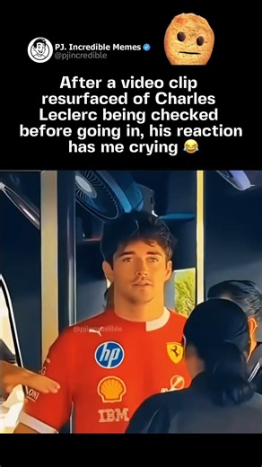 Charles Leclerc getting checked before going in and his reaction is hilarious #charlesleclerc