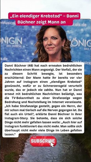„Es gibt Grenzen!“ Danni Büchner wehrt sich gegen Hass im Netz 🚨