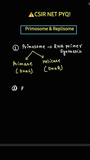 Primosome vs Replisome in Bacteria | CSIR NET PYQ