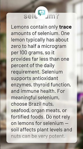 Does lemon have selenium?