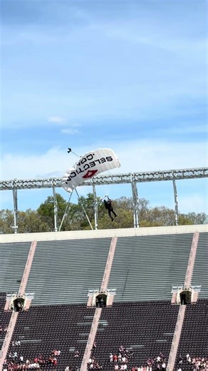 First skydiver at Virginia Tech Spring Game also had a rough landing