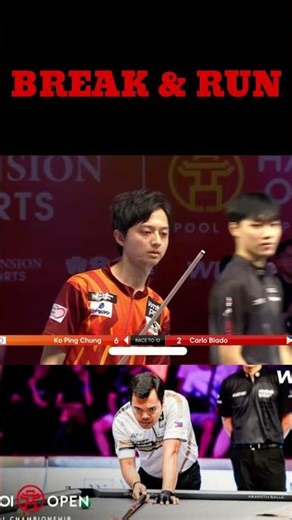 Carlo biado vs Ko pjng chung Break & Run