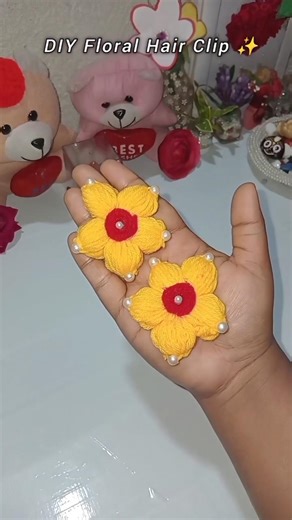 DIY Floral Hair Clip #shorts