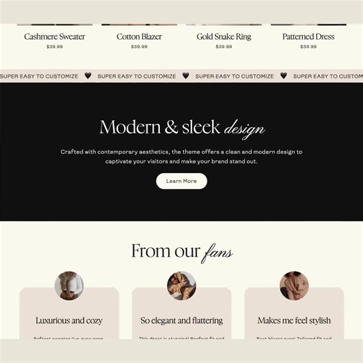 Minimalist Shopify Theme | Customizable, Mobile-responsive Shopify 2.0 Template for Online Stores & Boutiques | Ecommerce Store Design - Etsy