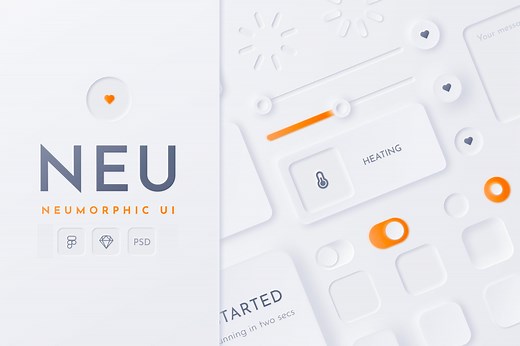 Neumorphic Soft UI Kit - NEU, an UI Kit Template by Delightful Design