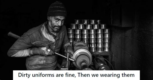 Employees Show Up In Dirty Uniforms During CEO Visit To Prove A Point About Uniform Replacements