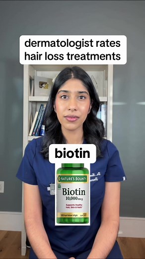 do you agree with these ratings? 👀 Biotin (1/10) - doesn't work unless you are deficient (and almost no one is) Rogaine 5% (9/10) - the gold standard, but is toxic to pets Rosemary oil (4/10) - one small study showed it may work as well as 2% minoxidil, can cause allergy Olive oil (0/10) - no evidence to support hair growth, but it can encourage FUNGAL growth on the scalp! Low level laser/light therapy (8/10) - there is good data this works with essentially no side effects, devices are pricey b