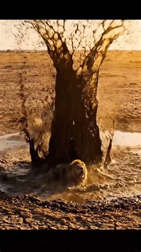🦁 A lion's daredevil challenge against a rhino! 💥 🦏#animalshorts#animals maternallove #rhinoceros