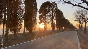 Time-lapse Epic sunset from the top of the mountain
