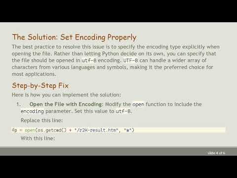 Resolving UnicodeEncodeError: A Guide to Fixing Encoding Issues in Python