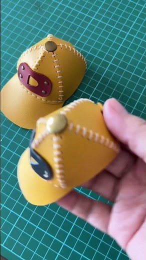 DIY Miniature Leather Baseball Cap Tutorial | Pet Hat & Bag Charm Pattern