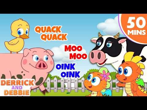 🐷 Old MacDonald Had a Farm 🐮| Nursery Rhymes and Kids Songs | Derrick and Debbie