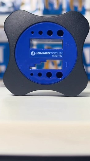 Let magnetic power assist you on the job with the MAG-100. Using powerful Rare-Earth magnets, this magnetizer is perfect for magnetizing or demagnetizing screwdrivers, tweezers, tool bits, nut drivers, or other metal tools. Features: - Instantly magnetizes or demagnetizes steel tools and other small metal objects - Converts any metal tool into a magnetic retriever - Wide openings allow a variety of tools and objects to be magnetized - Compact and rugged design makes it perfect for any tool bag S