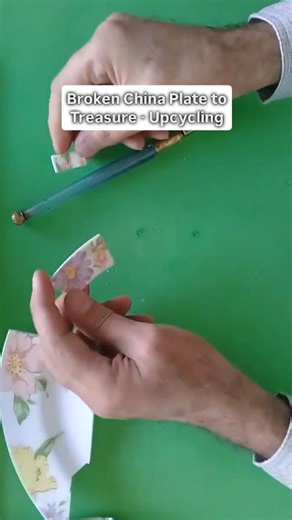 Broken China Plate, New Life: Upcycling Discover the most creative and eco-friendly waste material craft ideas with broken china plate! In this video, you'll learn how to transform broken china plate pieces into stunning unique craft projects. | Handmade Artist / فنان هاند ميد